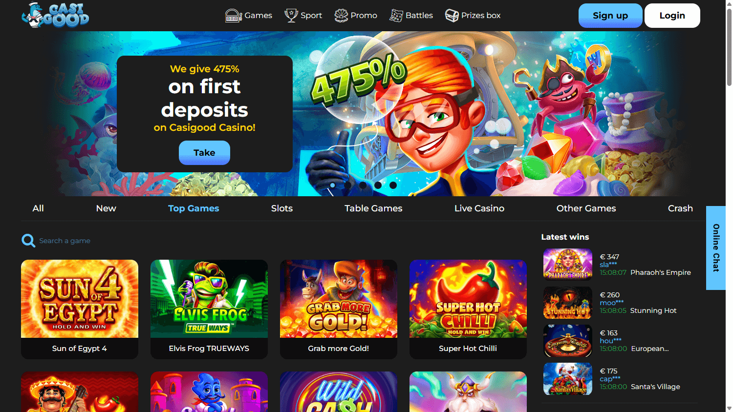 Casigood Casino Desktop screenshot
