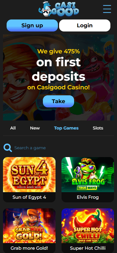 Casigood Casino Mobile screenshot